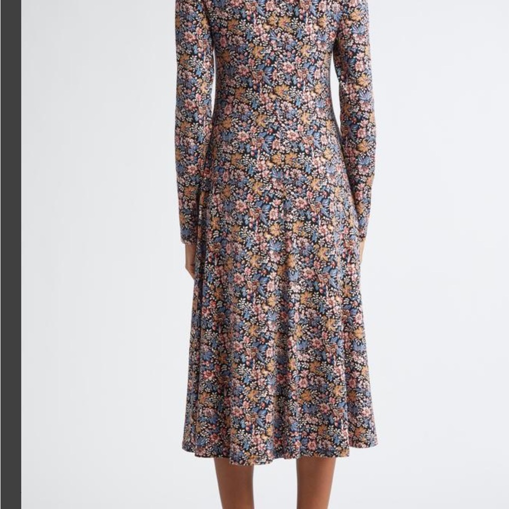 Veronica Beard Multicolor Floral Long Sleeve Dress - Picture 2 of 8